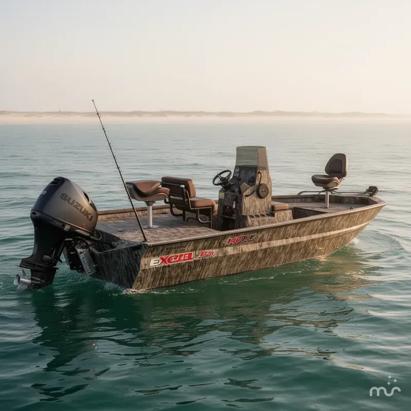 Slide: The Image of Excel Bay Pro 203 Elite with 140 HP Suzuki 2027 - 2