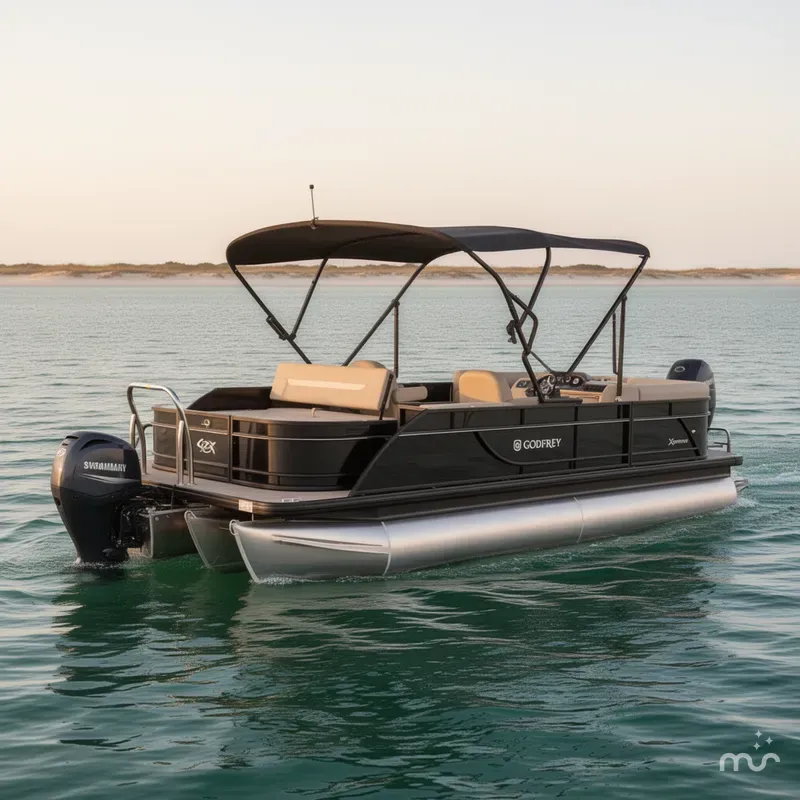 Slide: The Image of Godfrey Sweetwater Xperience 20' Single Flip Lounge Tritoon - 2086 SFLX 2026 - 2