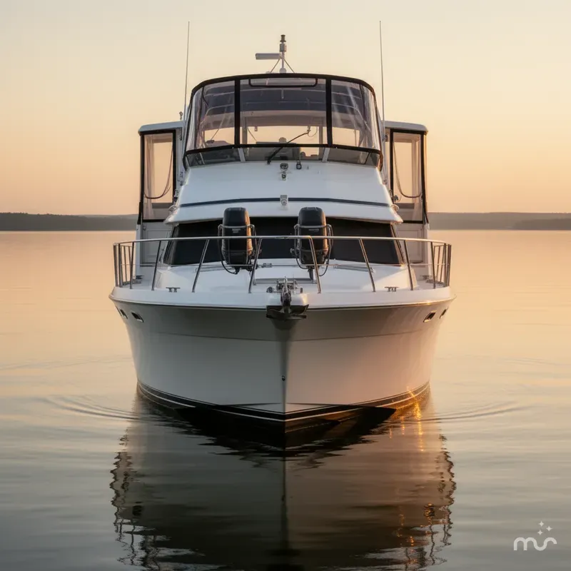 Slide: The Image of Carver Yachts 440 Aft Cabin Motor Yacht 1995 - 1