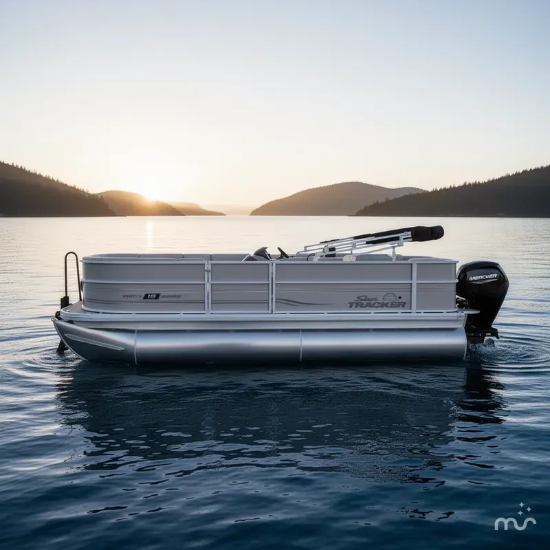 Slide: The Image of Sun Tracker Party Barge 18 DLX 2026 - 2