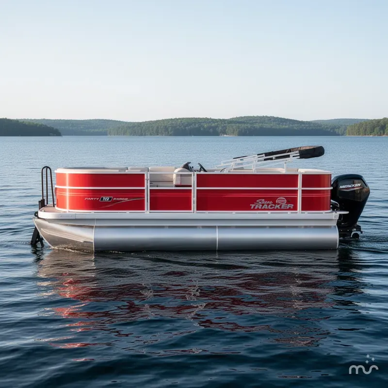 Slide: The Image of Sun Tracker Party Barge 18 DLX 2026 - 2