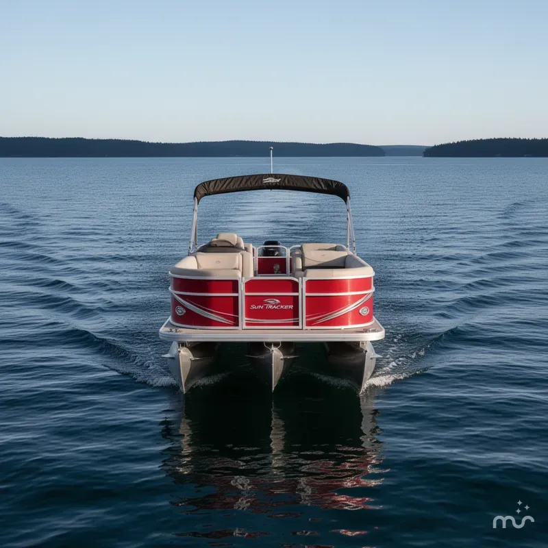Slide: The Image of Sun Tracker Party Barge 18 DLX 2026 - 1