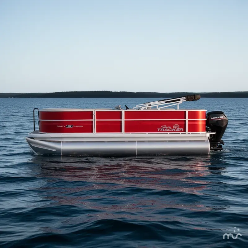 Slide: The Image of Sun Tracker Party Barge 18 DLX 2026 - 2