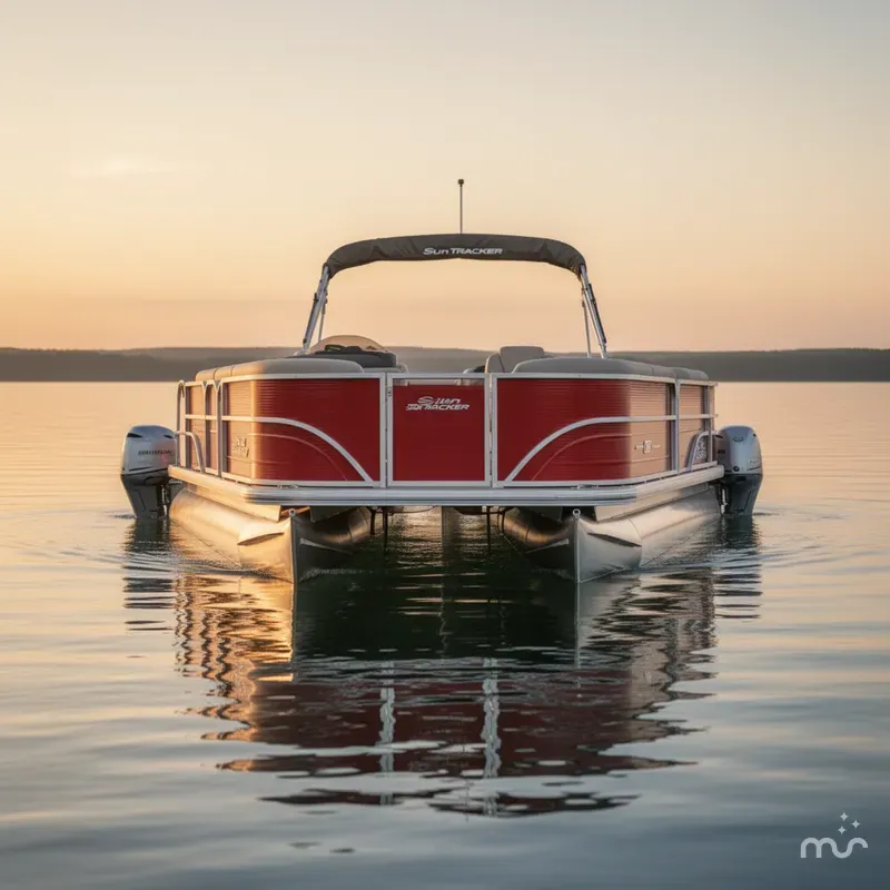 Slide: The Image of Sun Tracker Party Barge 18 DLX 2026 - 1