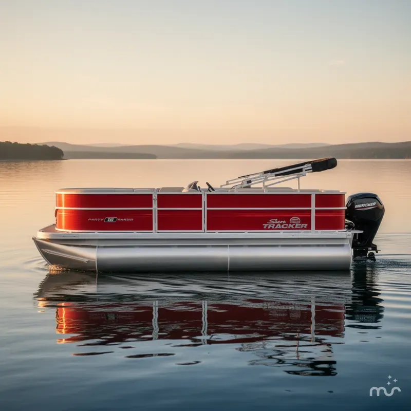 Slide: The Image of Sun Tracker Party Barge 18 DLX 2026 - 2