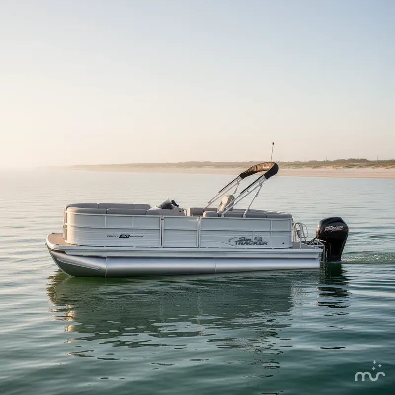 Slide: The Image of Sun Tracker Party Barge 20 DLX 2026 - 4