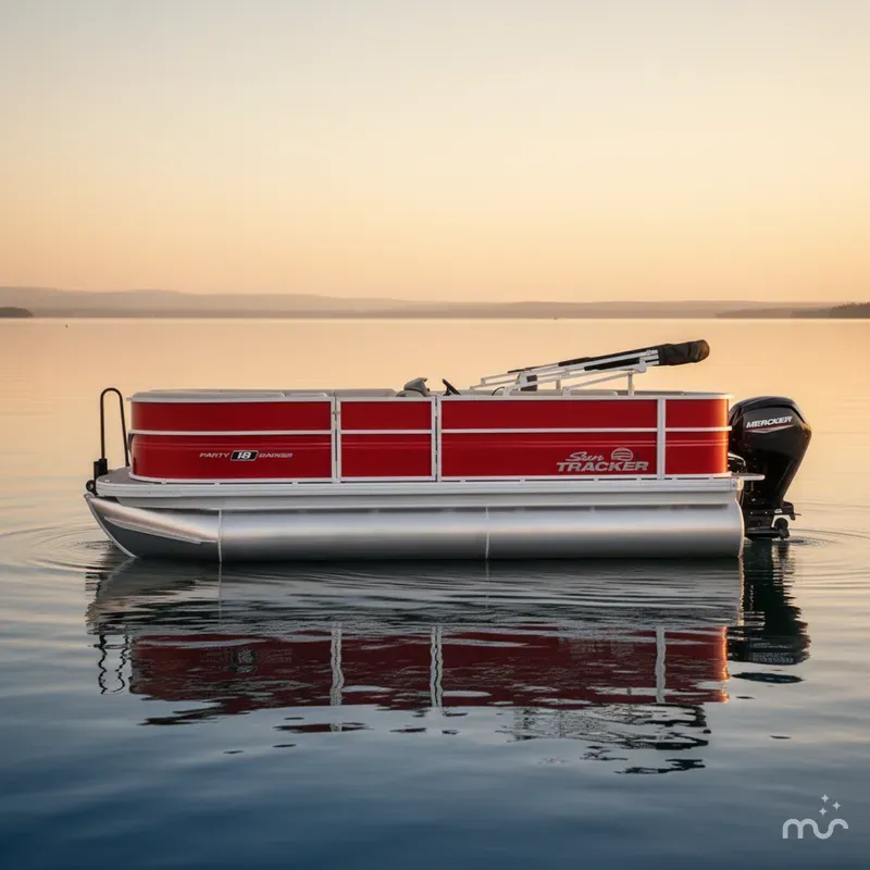 Slide: The Image of Sun Tracker Party Barge 18 DLX 2026 - 2
