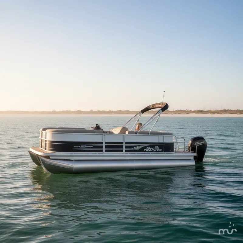 Slide: The Image of Sun Tracker Party Barge 20 DLX 2026 - 4