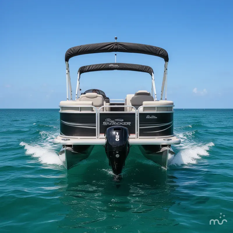 Slide: The Image of Sun Tracker Party Barge 22 RF DLX 2026 - 1