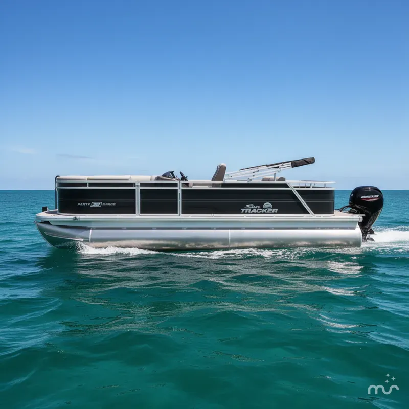 Slide: The Image of Sun Tracker Party Barge 22 RF DLX 2026 - 2