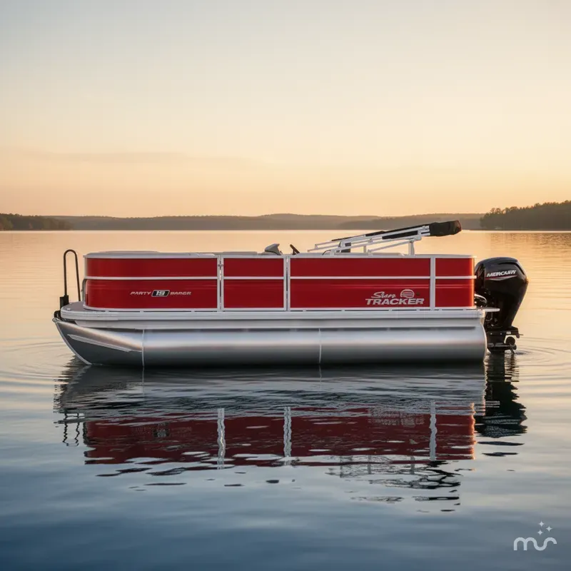 Slide: The Image of Sun Tracker Party Barge 18 DLX 2026 - 2