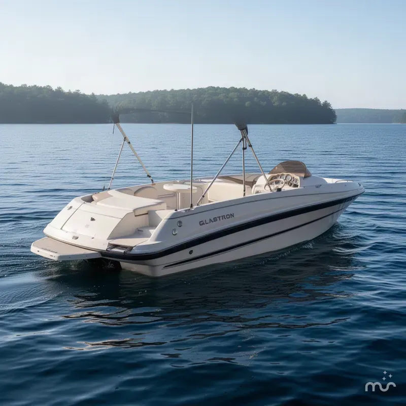 The Image of Glastron DX215 Deck Boat & 220HP 5.0L Volvo/Penta with Tandem Axle Trailer 2003 - 0