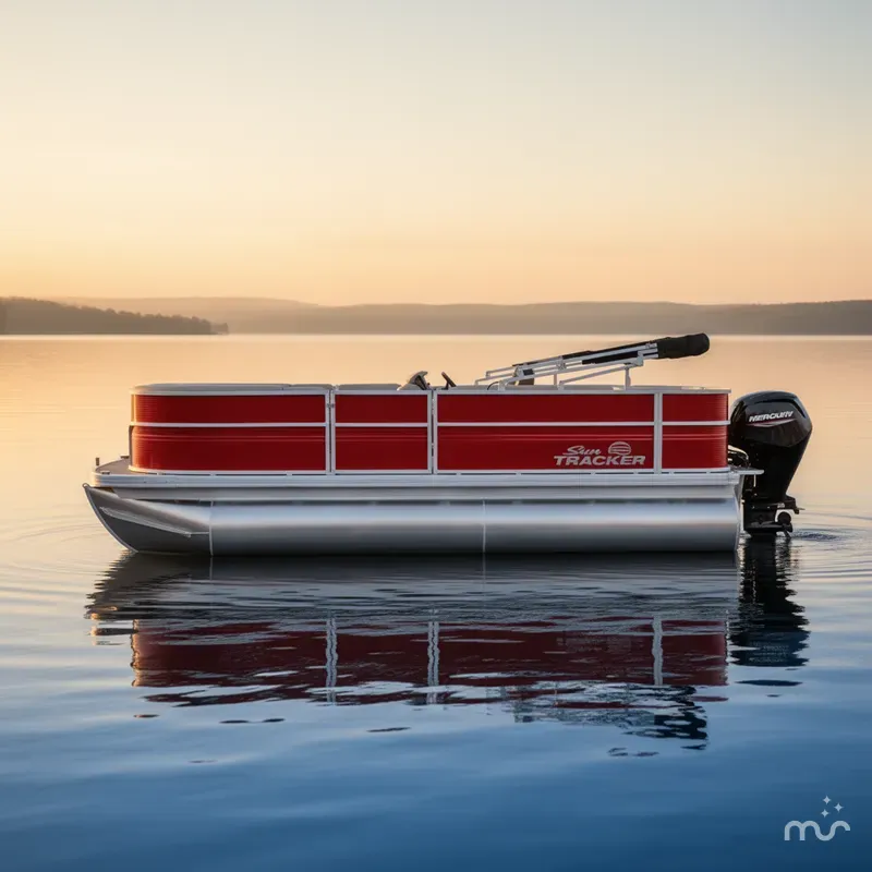 Slide: The Image of Sun Tracker Party Barge 18 DLX 2026 - 1