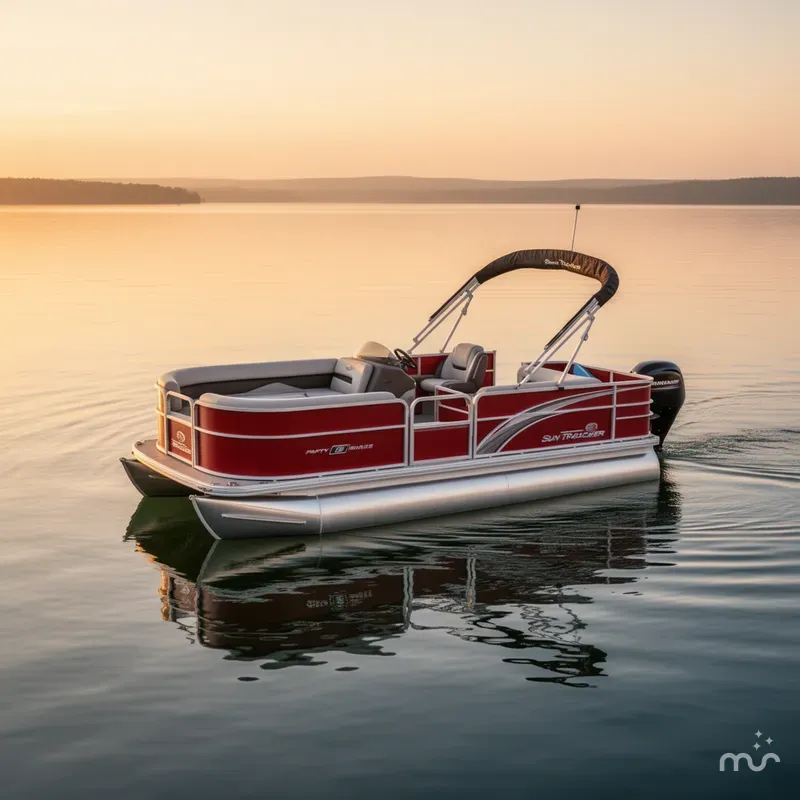 Slide: The Image of Sun Tracker Party Barge 18 DLX 2026 - 4