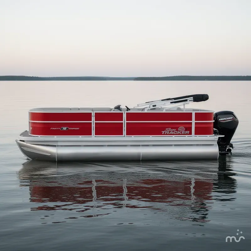 Slide: The Image of Sun Tracker Party Barge 18 DLX 2026 - 2