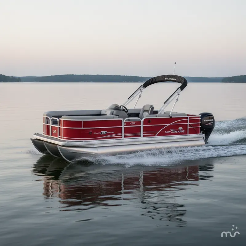 Slide: The Image of Sun Tracker Party Barge 18 DLX 2026 - 4