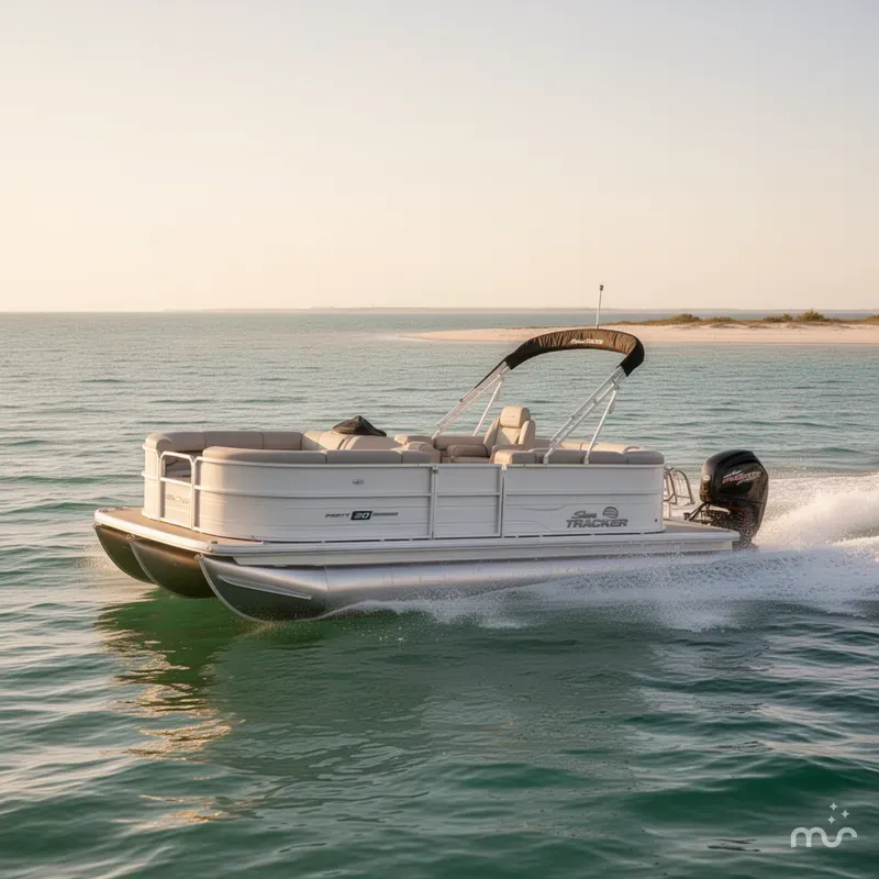 Slide: The Image of Sun Tracker Party Barge 20 DLX 2026 - 4