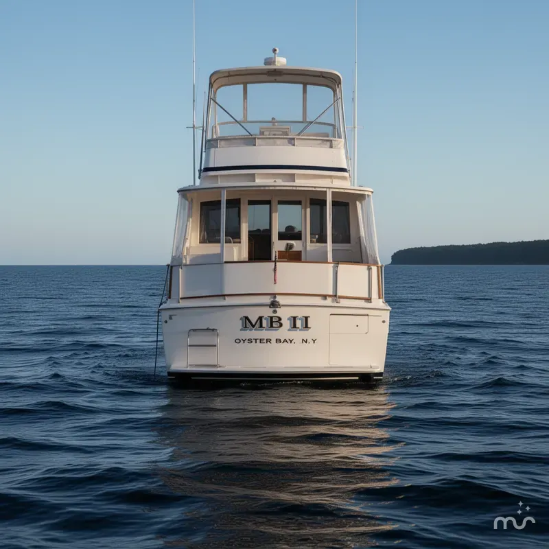 Slide: The Image of Bertram 42 Flybridge Motor Yacht 1984 - 2