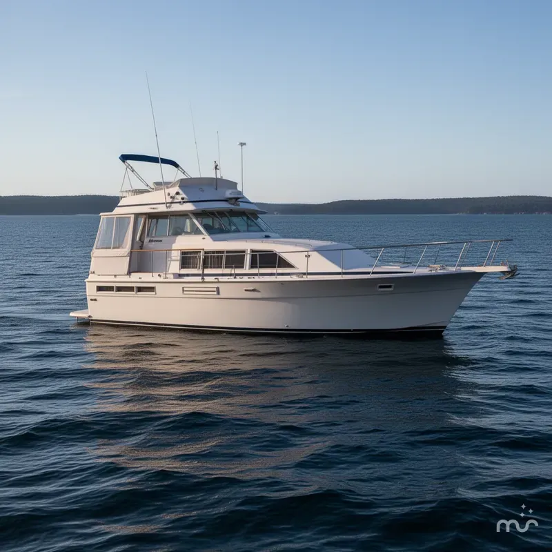 Slide: The Image of Bertram 42 Flybridge Motor Yacht 1984 - 3