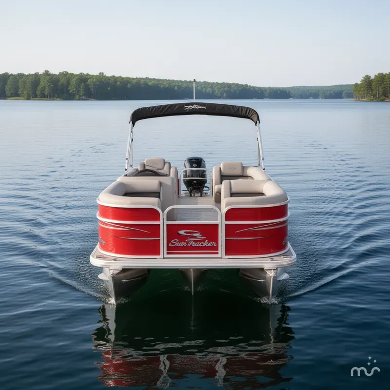 Slide: The Image of Sun Tracker Party Barge 18 DLX 2026 - 1