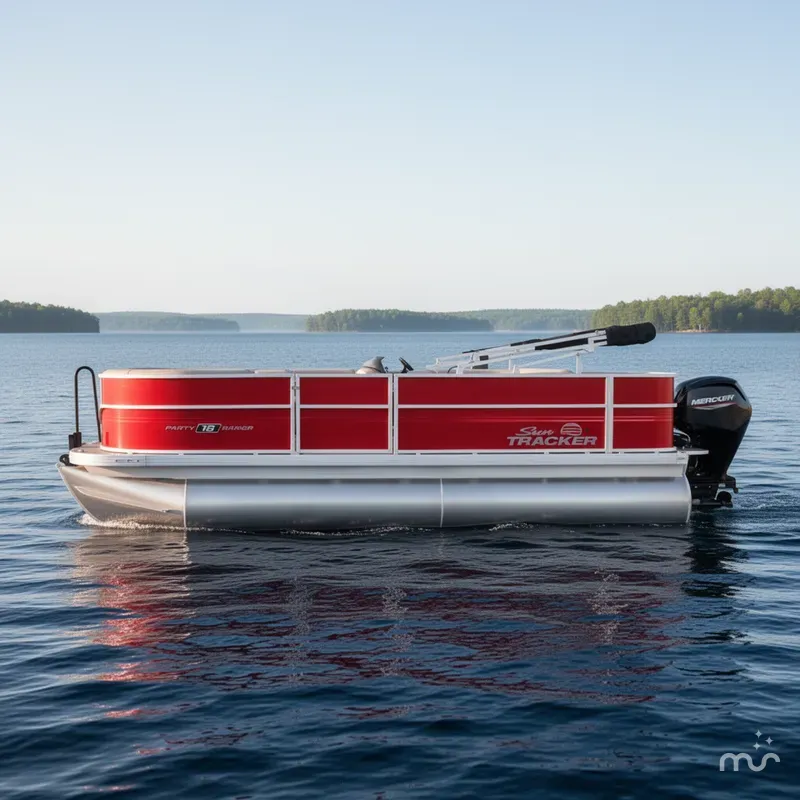 Slide: The Image of Sun Tracker Party Barge 18 DLX 2026 - 2