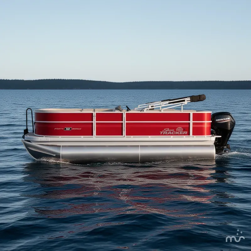 Slide: The Image of Sun Tracker Party Barge 18 DLX 2026 - 2
