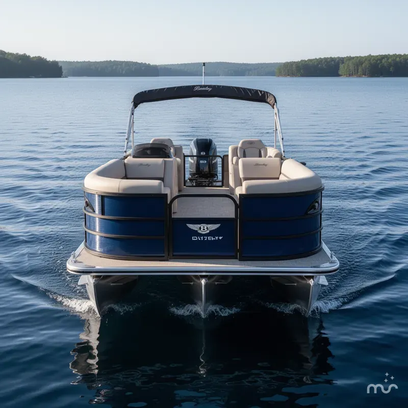 Slide: The Image of Bentley Pontoons Legacy 220 Navigator Quad Lounge & Honda 4-Stroke EFI 2026 - 1