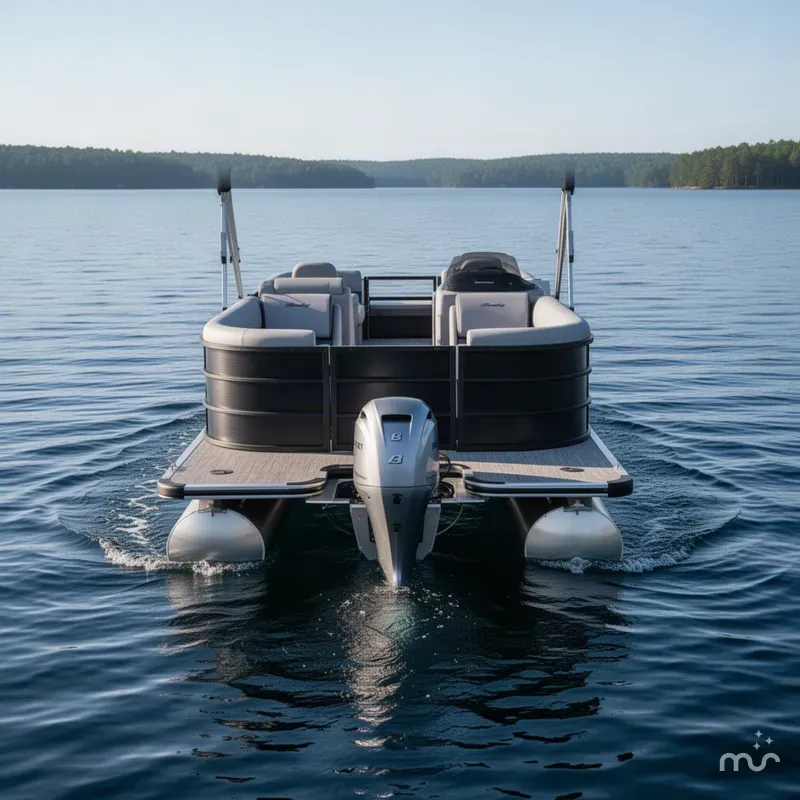Slide: The Image of Bentley Pontoons Legacy 220 Navigator Quad Lounge & Honda 4-Stroke EFI 2026 - 1