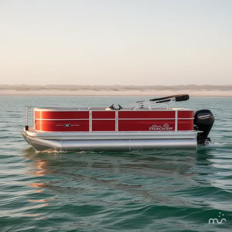 Slide: The Image of Sun Tracker Party Barge 18 DLX 2026 - 1