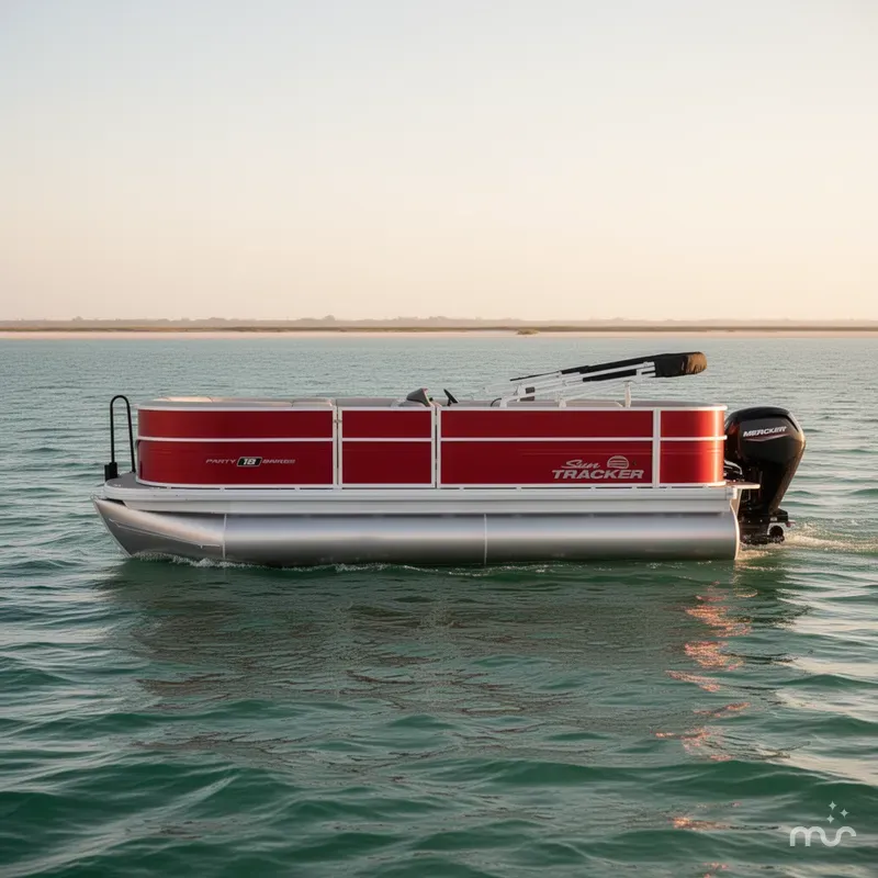 Slide: The Image of Sun Tracker Party Barge 18 DLX 2026 - 1