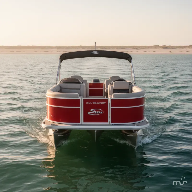 Slide: The Image of Sun Tracker Party Barge 18 DLX 2026 - 2