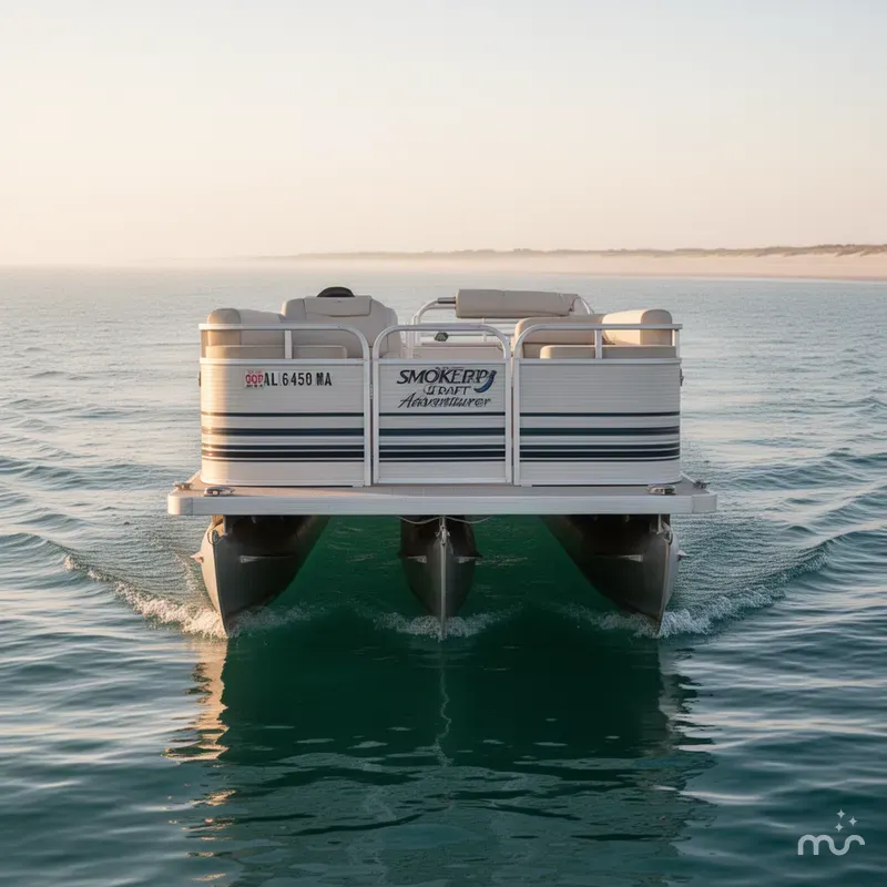 Slide: The Image of Smoker Craft Adventurer SUNSPORT PONTOON 1998 - 3