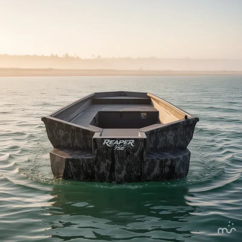 Slide: The Image of Reaper Boats 756 Step Transom 2026 - 2