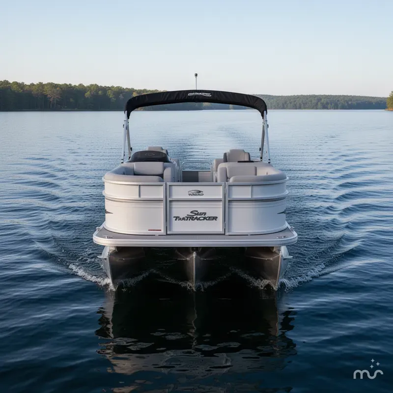 Slide: The Image of Sun Tracker Party Barge 16 DLX 2026 - 2