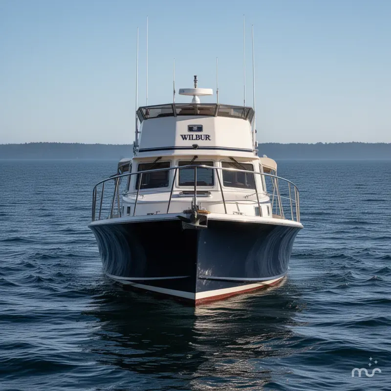 Slide: The Image of Wilbur Flybridge Cruiser 1986 - 1