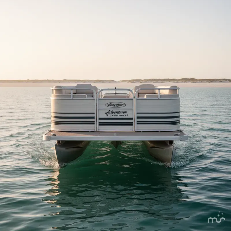 Slide: The Image of Smoker Craft Adventurer SUNSPORT PONTOON 1998 - 2