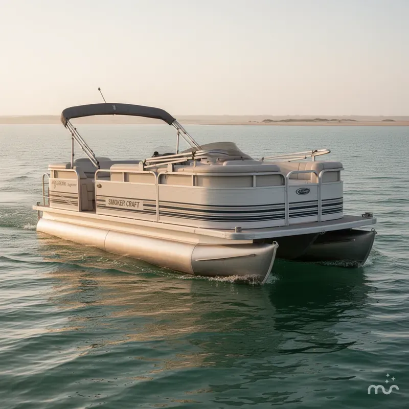 Slide: The Image of Smoker Craft Adventurer SUNSPORT PONTOON 1998 - 1