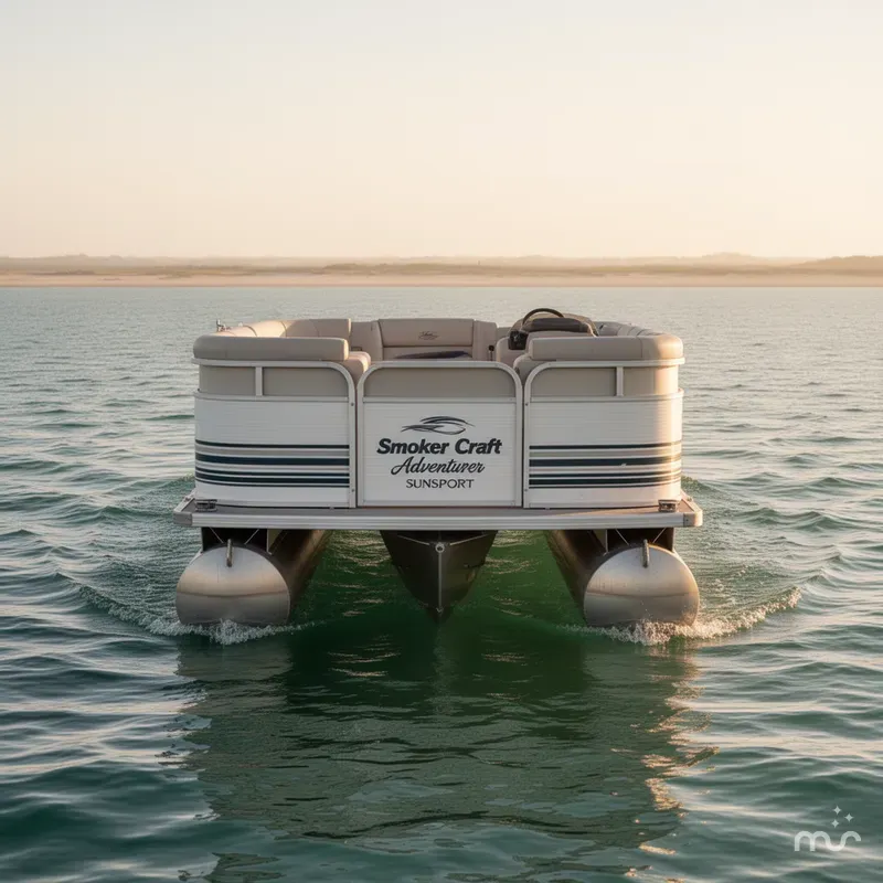 Slide: The Image of Smoker Craft Adventurer SUNSPORT PONTOON 1998 - 2
