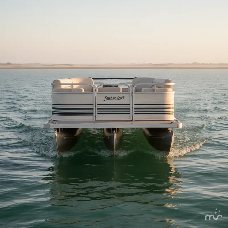Slide: The Image of Smoker Craft Adventurer SUNSPORT PONTOON 1998 - 3