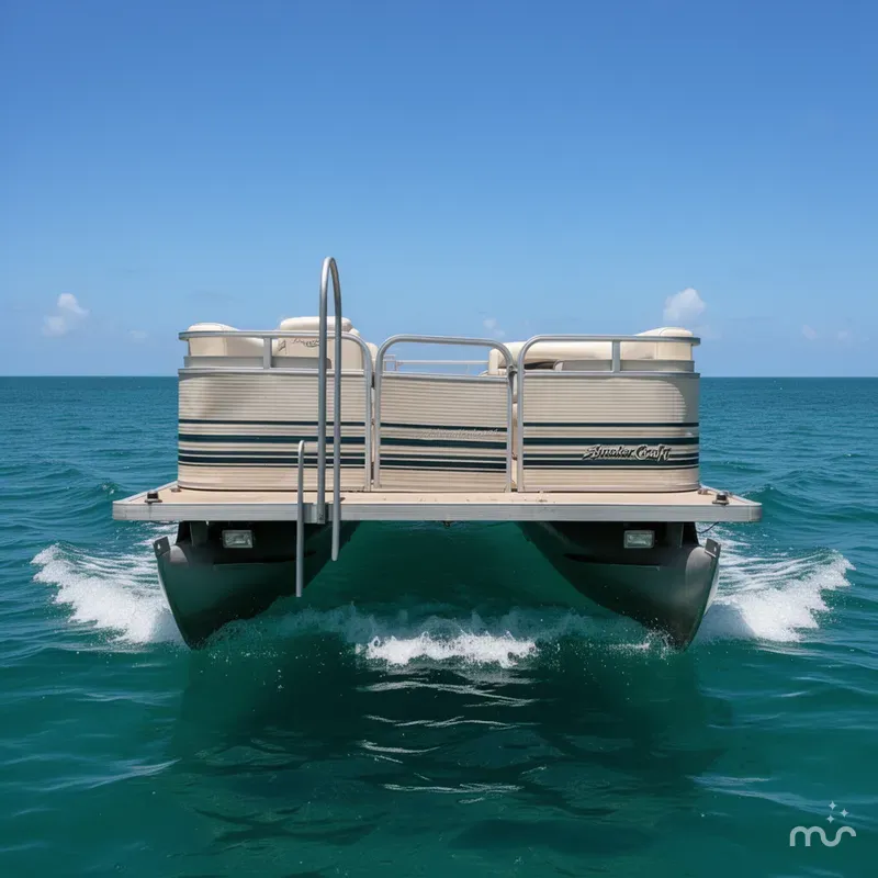 Slide: The Image of Smoker Craft Adventurer SUNSPORT PONTOON 1998 - 2