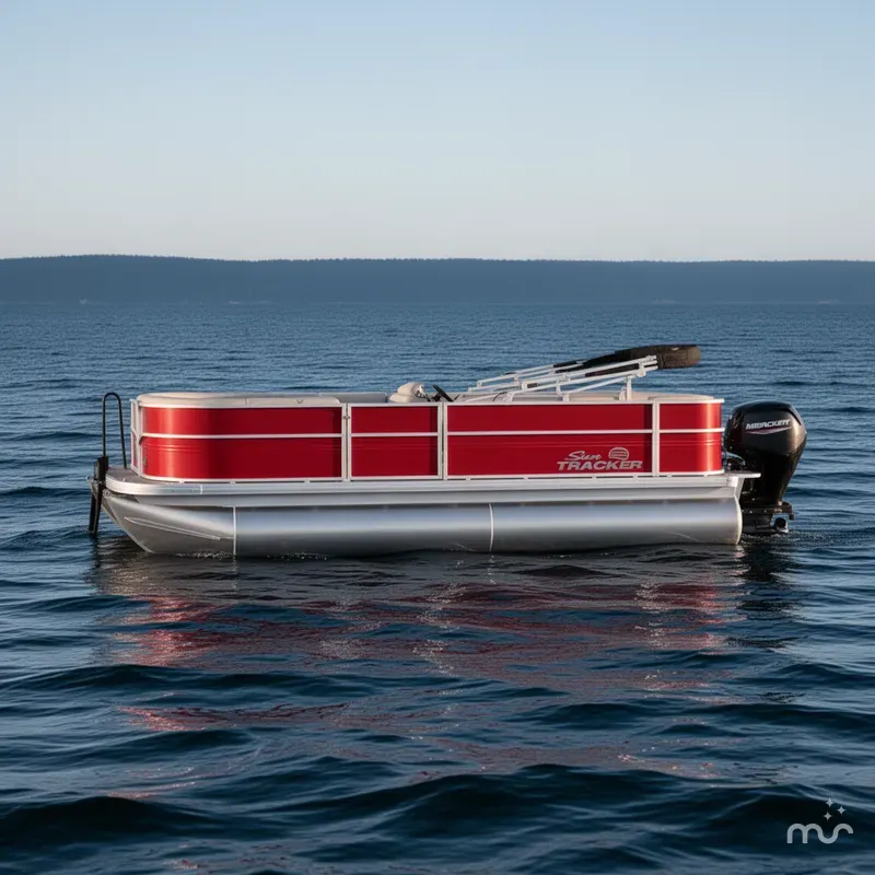 Slide: The Image of Sun Tracker Party Barge 18 DLX 2026 - 1
