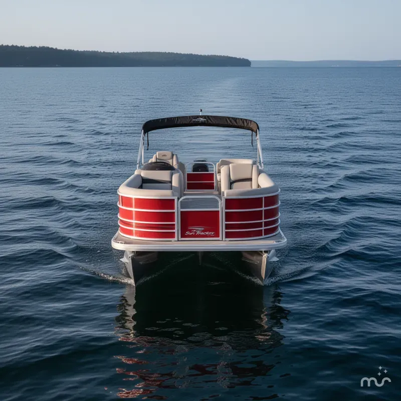 Slide: The Image of Sun Tracker Party Barge 18 DLX 2026 - 2
