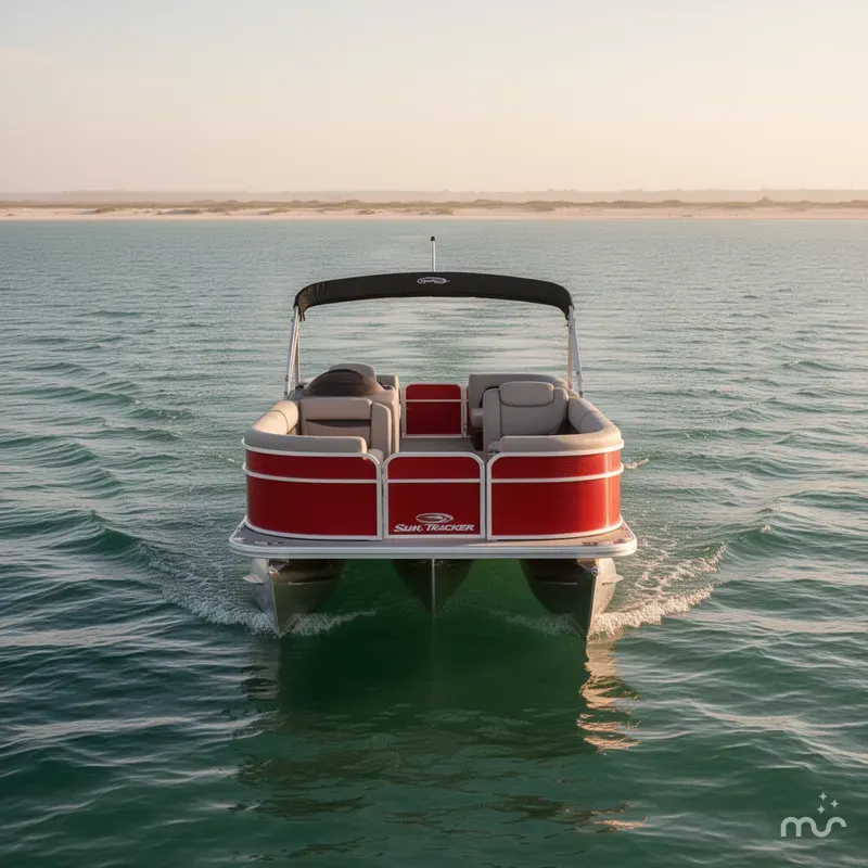 Slide: The Image of Sun Tracker Party Barge 18 DLX 2026 - 2