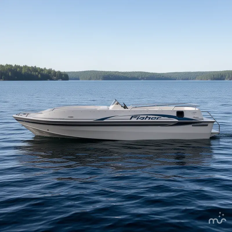 Slide: The Image of Fisher Freedom 2200 Deck Boat 2001 - 2