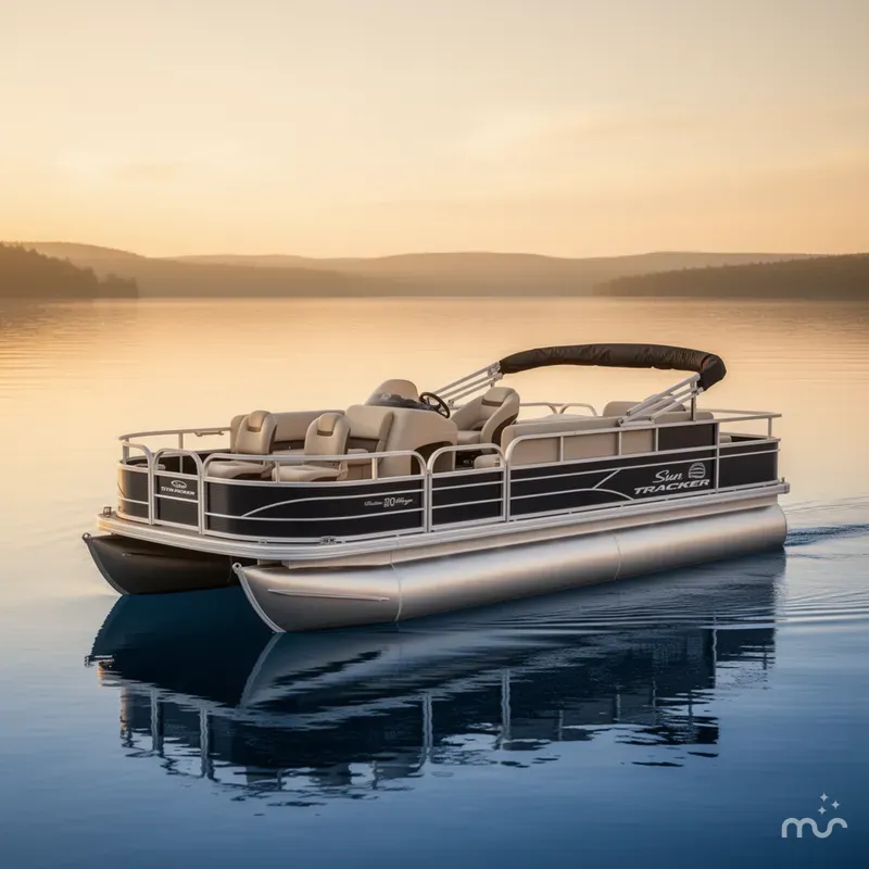 The Image of Sun Tracker FISHIN' BARGE 20 DLX Powered By A Mercury 90HP CT 2017 - 0