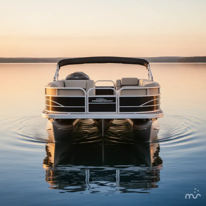 Slide: The Image of Sun Tracker FISHIN' BARGE 20 DLX Powered By A Mercury 90HP CT 2017 - 1