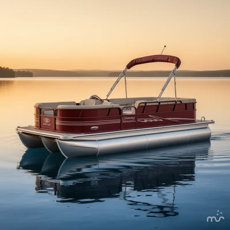 Slide: The Image of Bentley Pontoons Encore 253 Party Cruise SE Triple-Log Powered By A 2012 - 1