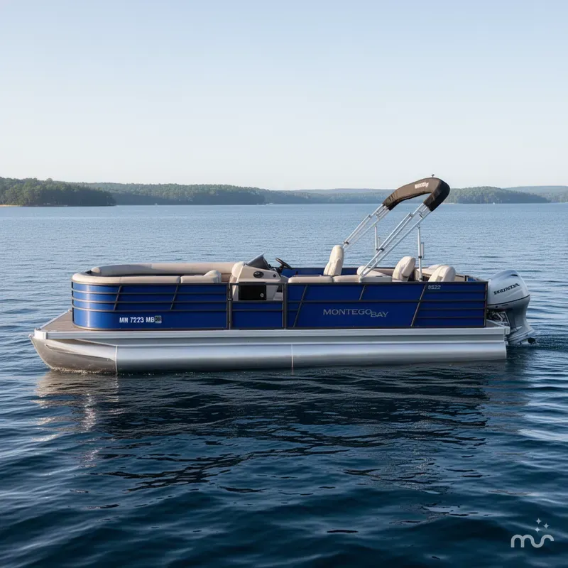 Slide: The Image of Montego Bay 8522 Fish & Cruise Deluxe Pontoon & 90HP Honda 4Stroke 2021 - 1