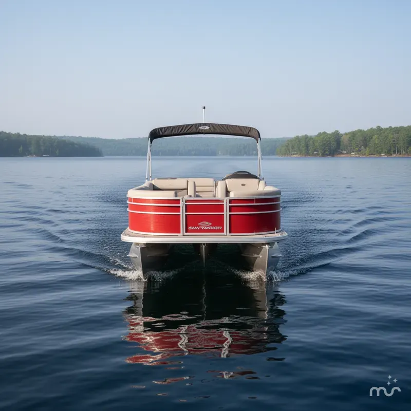 Slide: The Image of Sun Tracker Party Barge 18 DLX 2026 - 2