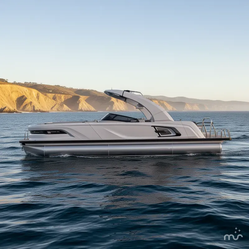 Slide: The Image of Avalon Excalibur - 27 FT Elite Windshield w/ 500HP Mercury Racing Engine! 2025 - 1